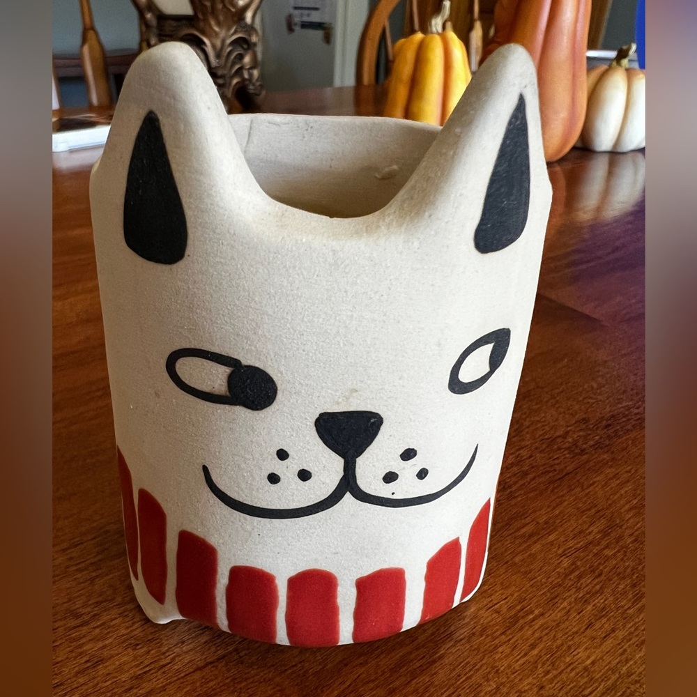 Cost Plus World Market Ceramic Dog Planter
